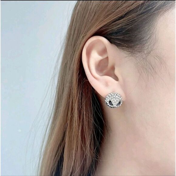 Nightmare Before Christmas Skellington Rhinestone Earrings - Picture 5 of 5